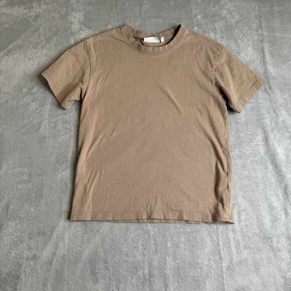 Weekday T-Shirt Womens XS Brown Alanis Regular Minimalist Capsule Basic Pullover - Picture 1 of 8